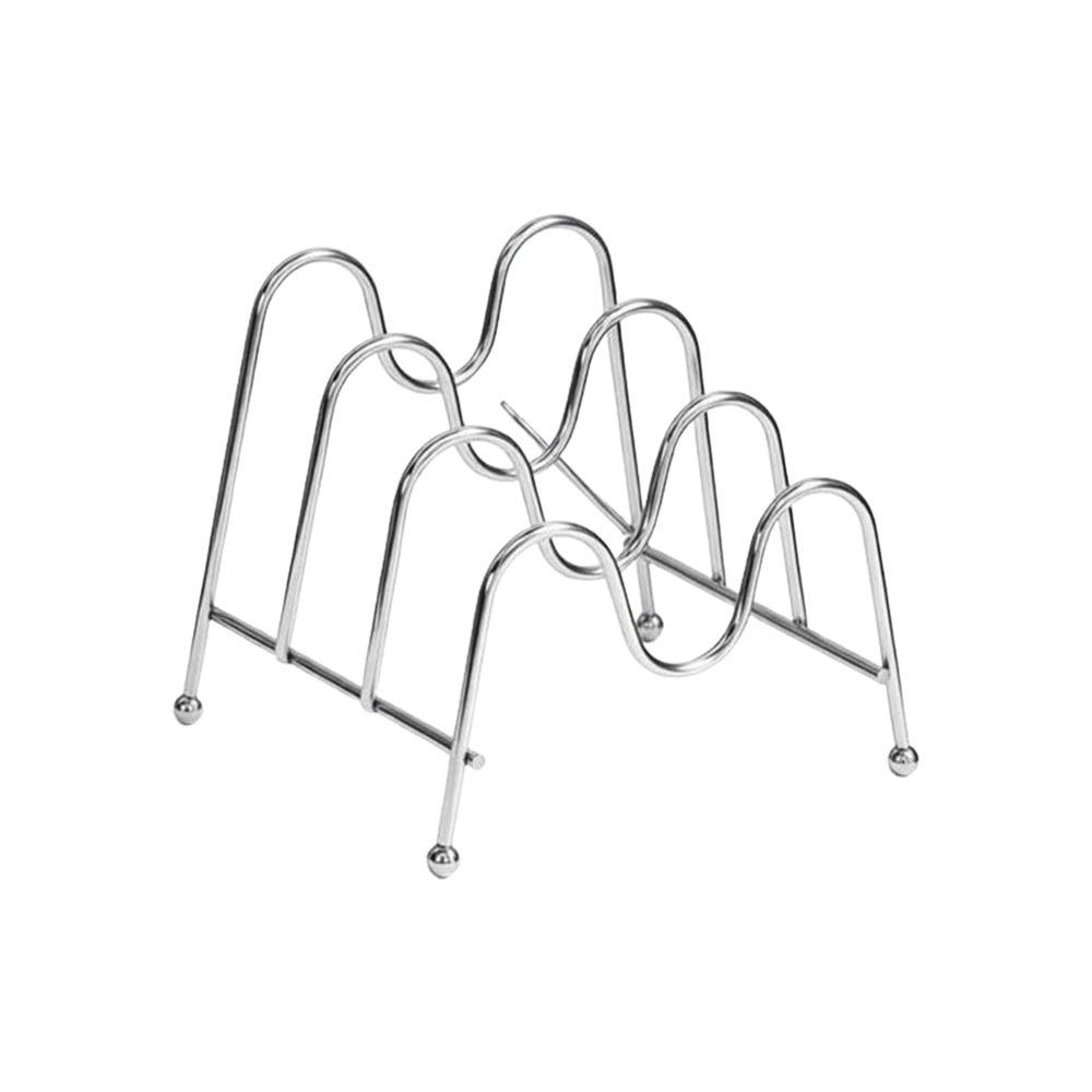 

Multi-Layer Cutting Board Storage Rack Vertical Pot Lid Holder Durable Pot Lid Organizer Home 3-Layer