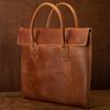 Men's Lightweight 15-inch Genuine Leather Laptop Bag - Crazy Horse Cowhide