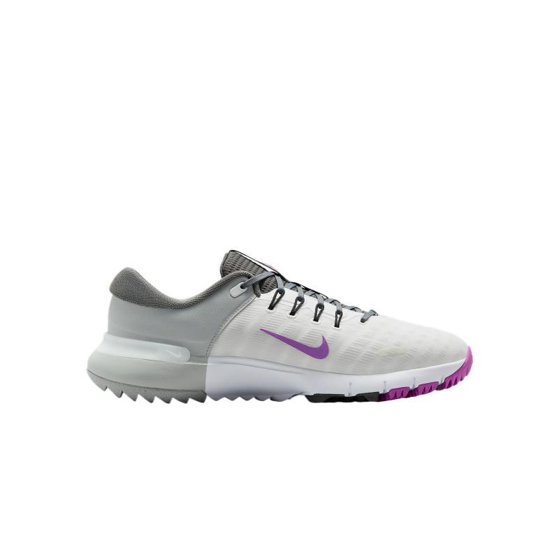 Nike Free Golf Next Nature White Iron Grey Light Smoke Grey Vivid Purple Sneakers FN0332-104