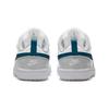 Nike Court Borough 2 Low Top Skateboard Shoes White Gray Blue Kids' BQ5451-117