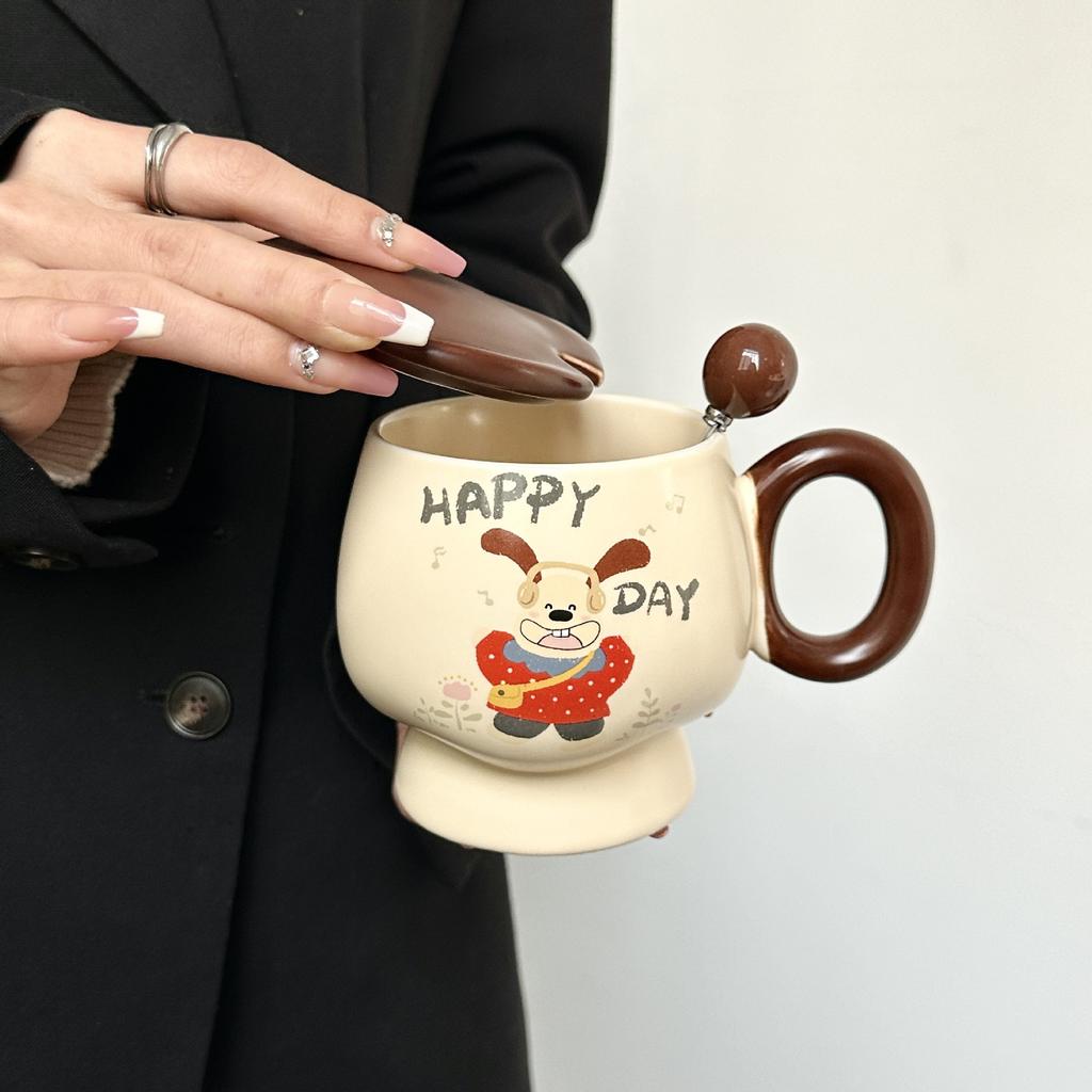 Cute Cup High Value Ceramic Mug Girl Office Home Breakfast Milk Coffee Cup Practical Gift