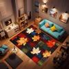 Area Rugs - Plaid Washable Carpet for Living Room Bedroom, Holiday Decor Christmas Rug, Christmas Tree Snowflake Winter Rug
