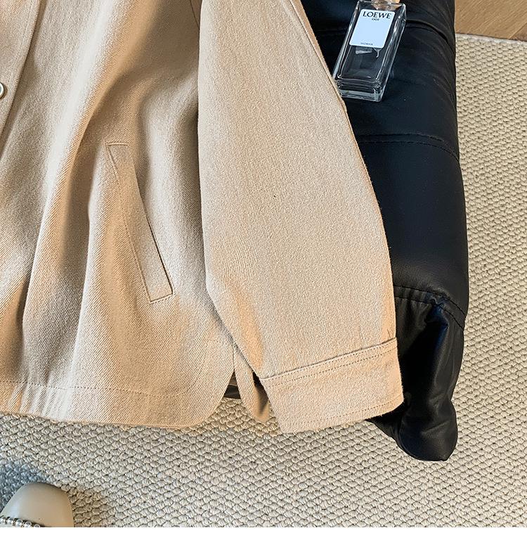 High-End Women's Twill Cotton Jacket with Fruit Enzyme Wash - 2026 Autumn Collection