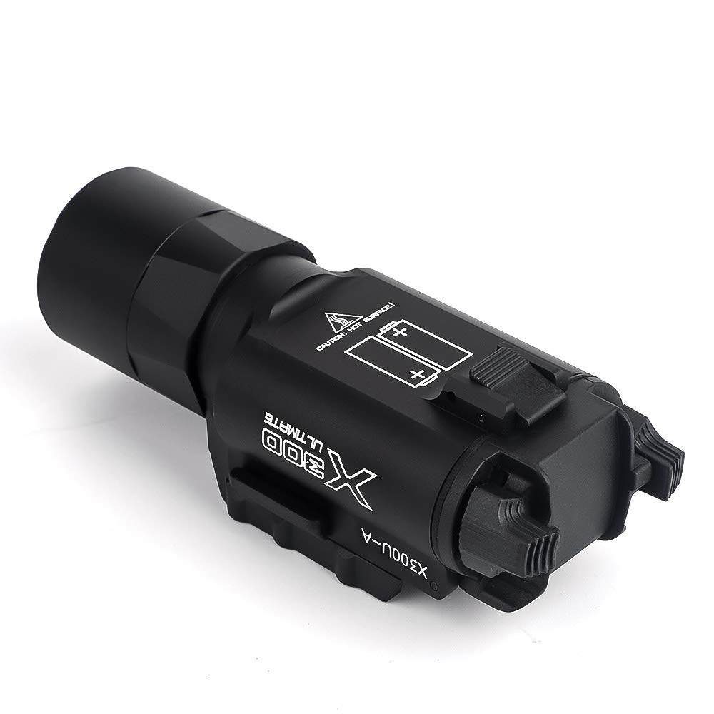 WADSN Surefire X300 ULTRA Weapon Light, Tactical Flashlight, 600 Lumens, Airsoft, Handgun Light (Black)