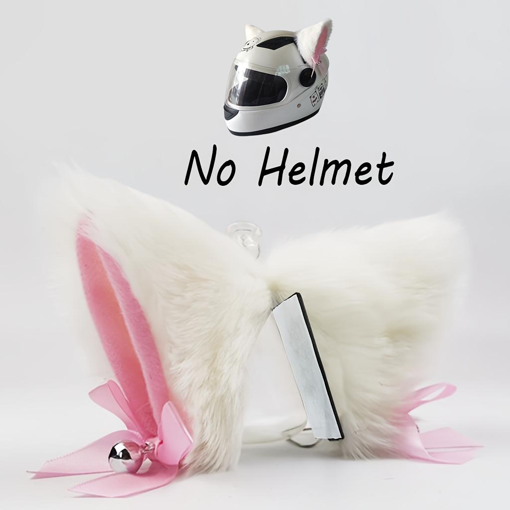 

Motorcycle Helmet Accessories Plush fluffy cat ears, the ears are removable, suitable for men and women белый
