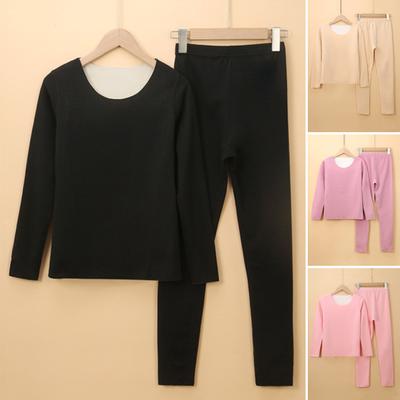 2 Pcs/Set Winter Woemn Thermal Underwear Set Round Neck Seamless Long Sleeve
