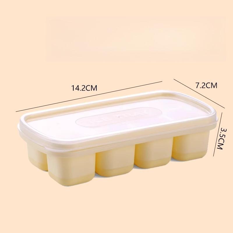 8Grid Silicone Press Ice Cube Trays Square Block Ice Cube Mold for Frozen Food Mini Ice Cream Pastry Box Molds Summer Gadgets1PC