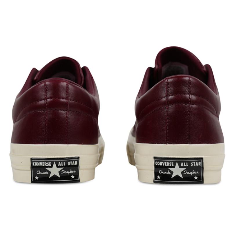 Converse One Star 74 Non-slip and Abrasion Resistant Low-Top Board Shoes Unisex Dark Red