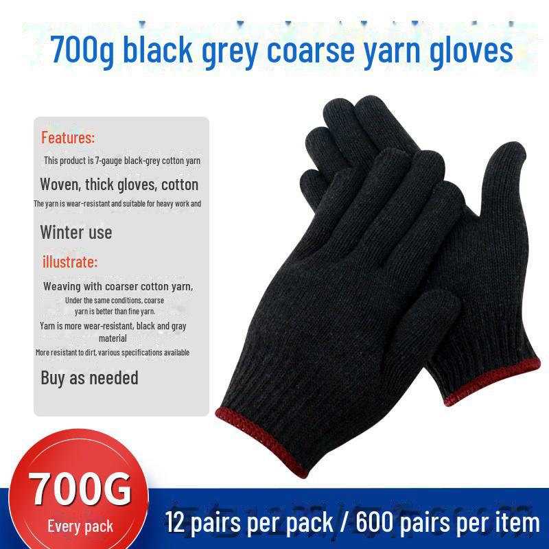 Cotton Yarn Work Gloves for Construction and Labor Protection