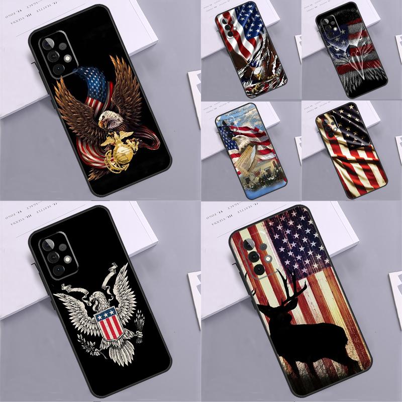 Flag American USA Flag For Samsung Galaxy A55 A35 A05 A52 A32 A22 A54 A14 A16 A26 A36 A56 A06 A15 A53 A33 A13 Case