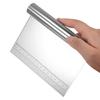 Stainless Steel Dough and Flour Cutter with Scale - Baking and Noodle Scraper Tool