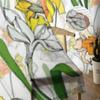 Hand Drawn Wild Rose Flower Narcissus Sheer Curtains For Living Room Modern Fashion Valance Curtains For Kitchen Tulle Curtains