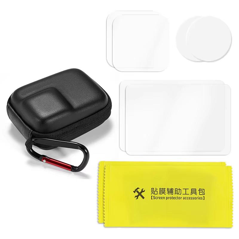 For DJI Osmo Action 6 Action 5 Pro 4 Screen Protector Tempered Glass Lens Cap Storage Case for DJI Action 4 5 6 Accessories