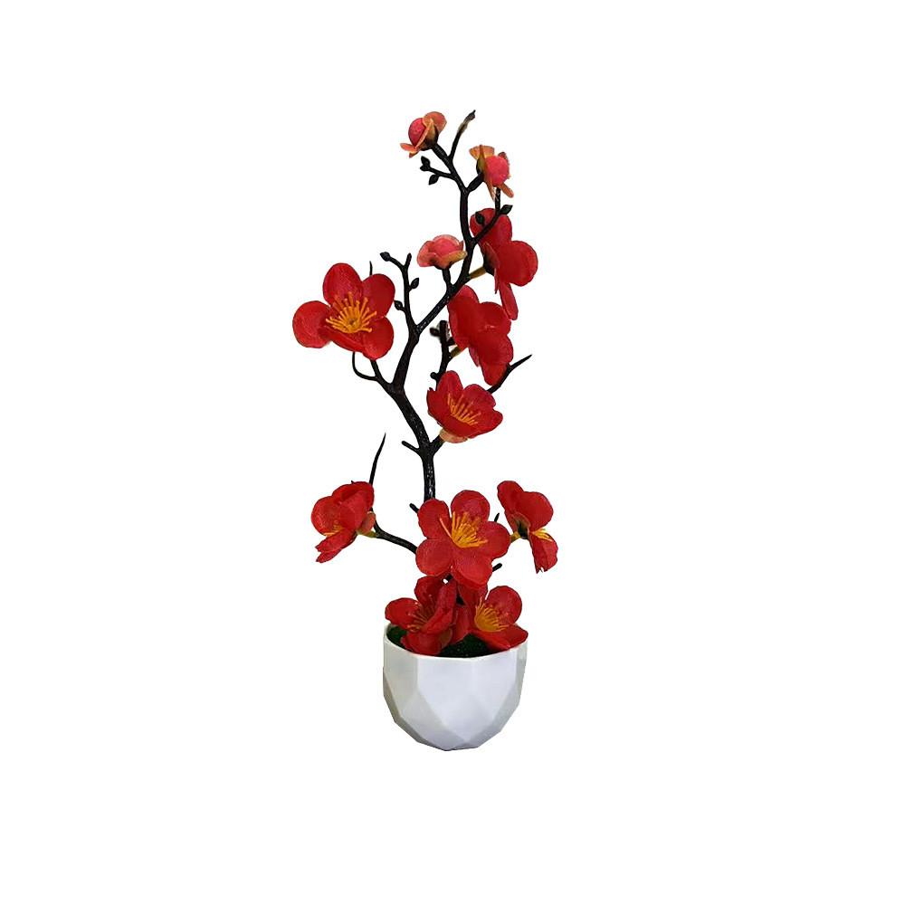 Plum Blossom Faux Plant With Plastic Stem For Wedding Decorations And Photography Props