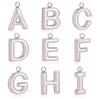 3Pcs Bubble Alphabet Charm Silver Color Stainless Steel Initial English Letter Pendant DIY Bracelet/Necklace Gift Jewelry Making