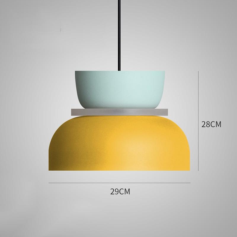 Modern Macaron Pendant Lamp Led Chandeliers Hanging Light Living Study Bar Dining Room Bedside Bedroom Lighting Decor Furniture
