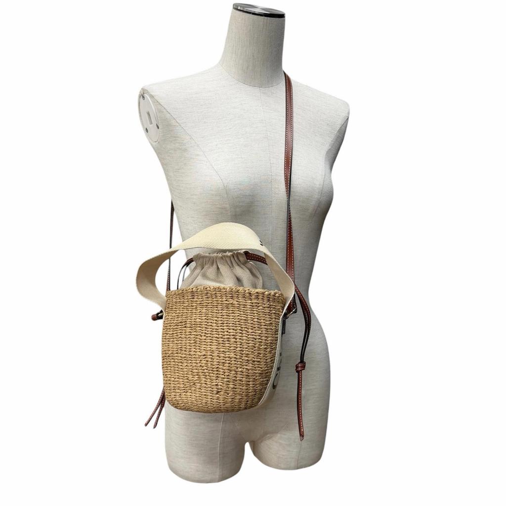 Excellent Chloe Shoulder Bag WODDY Small Basket CHC22Stainless Steel381G55101 Used