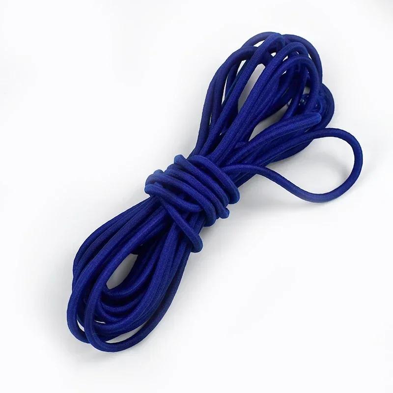 5/10/20M 4mm Daugiaspalė Elastinga Juostelė Apvali Plaukų Gumelė Skrybėlės Raištelis Guminės Juostelės Drabužių Spyruoklinė Virvelė Siuvimo Įstrižainė