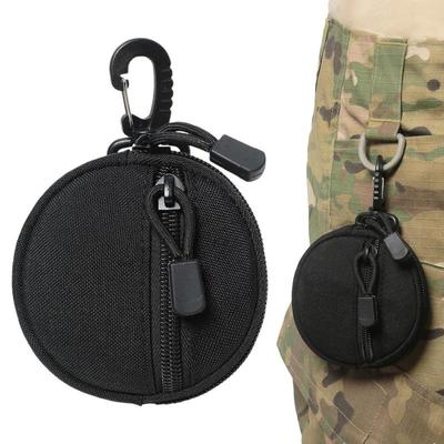 Outdoor Casual Men Coin Wallet Portable Triangular Buckle Mini Money Coin Pouch Keys Holder Waist Bag Round Case Zipper Wallet