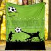 Soccer Theme Printed Blanket - Perfect for Couch, Bed, Travel & Outdoor Use | Machine Washable, Cozy & Durable.
