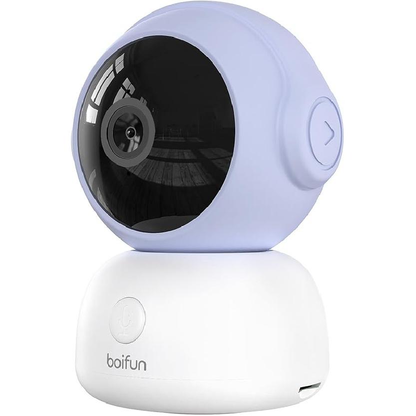 BOIFUN 2K HD 5-Inch Split-Screen, Smart WiFi Baby Monitor with Camera and Audio, Smartphone APP, AI Motion & Cry Detection, Night Vision, 360° Auto US Single Camera Only