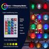 Christmas LED Lighted PVC Transparent Balloon Double Layer Inflatable Ball for Outdoor Yard Party Decoration Display Ornament