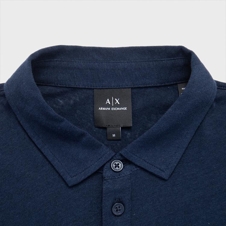 Armani Exchange SS24 Polo Shirt Men's Navy Blue 3DZFJP-ZJ9EZ-15BA