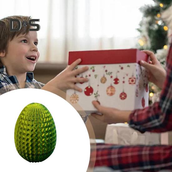 3D Printed Maze Egg Puzzle Box Brain Teaser Maze Egg Storage Box Dragon Egg Fidget Toy for Kids Adults Home Office Desk