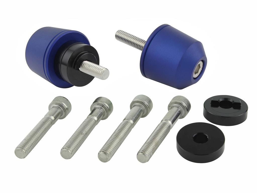 POSH FAITH Motorcycle Handlebar Ends Solid Bar Ends for Genuine M6 Handlebars Diameter Matte Blue Fits CT125 Hunter - Honda/Suzuki (Outer 29mm) - -