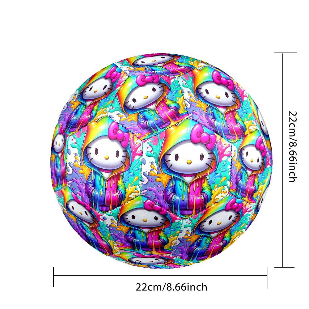 Size 5 Soccer Ball - Outdoor Sport Football with Lovely Cat Pattern, Ideal Gift for Birthdays, Christmas, Father's Day, Graduation