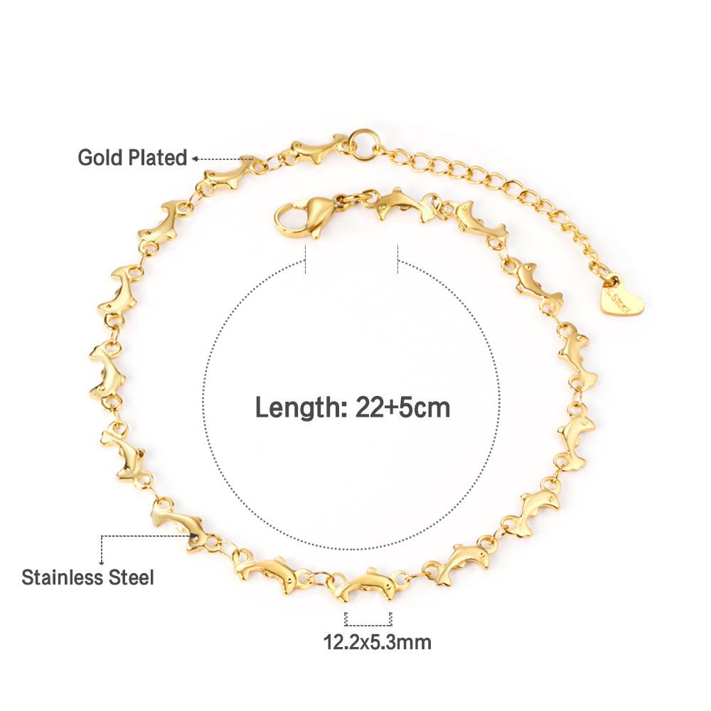 Gold Paperclip Chain Ankle Bracelet Jewelry For Beach Vacation And Summer Holiday