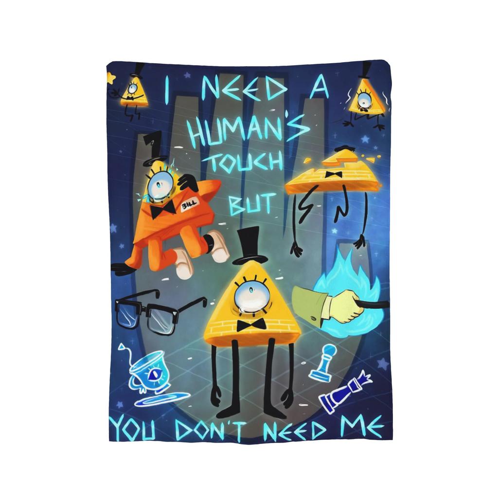 Gravitys Falls Bill Cipher Blanket Flannel  Super Warm Throw Blankets for Bedding Couch Bedroom Quilt