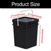 Empty Stackable Square Pail with Lid, Useful in Industrial Settings and Beyond