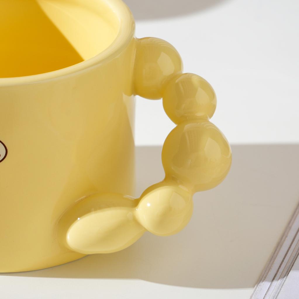 Milk Fufu Ceramic Water Cup High Sense Creative Cartoon Mug Girls Drinking Cup Office Home Coffee Cup