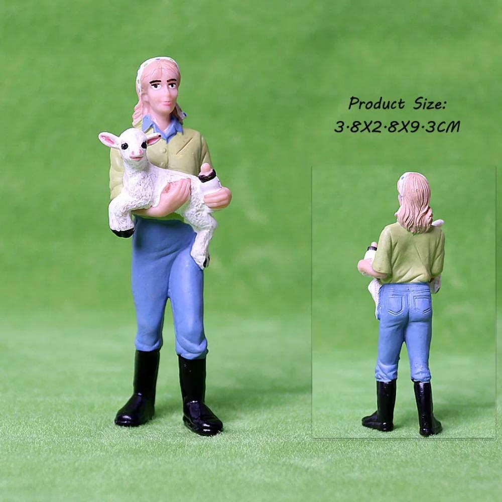 17 BUC Asortate Simulare Fermier oameni Model Figurine de Acțiune Păpușă PVC Figurine Personal Fermă Seturi de Joacă Jucării Educative pentru copii