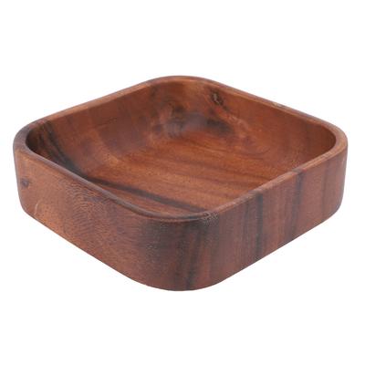 Wood Fruit Tray Square Chinese Style Solid Wood Tea Snack Dessert Serving Plate for Home