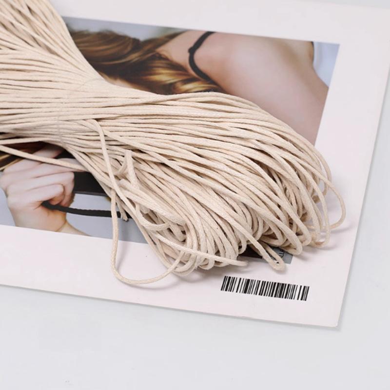 About 45m Wax Thread Cotton Cord Waxed Cotton Braided Rope for Braided Macrame Sewing Tools DIY Handmade Braided Rope Crafts