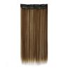 MISS WIG Synthetic 5 Clips In Hair Extensions Long Straight Natural Golden Brown Or Dark Clip In Hair Extensions For Women Daily Hair