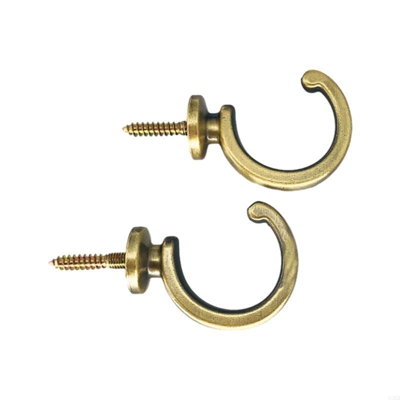 62KD 2Pcs Curtain Tieback Hooks Heavy Duty Metal Ball End Tie Back Hooks Curtain Hook