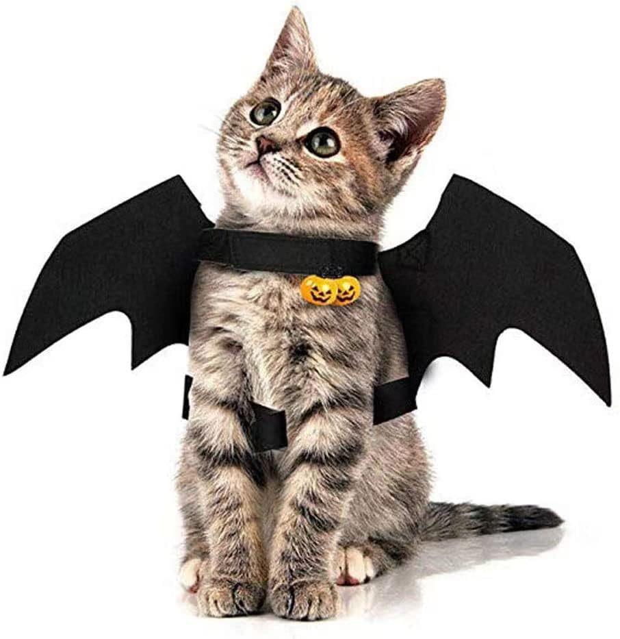 

Nordic Halloween Felt Bat Wings Pet Toy Black with Bell (Contact Customer Service)