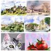 Solid Pigment Children Outdoor Sketch Painting Portable Pigment Kit Art Supply36 Colors