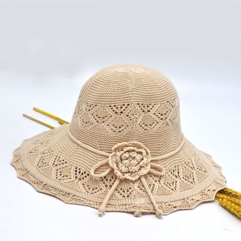 Big Flower Straw Hat Seaside Duck Tongue Hat Big Brim Sun Hat Women's Summer Breathable Face Hat Beach Hat
