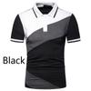 Mens Color Block Short Sleeve Polo Shirt Summer Casual Top