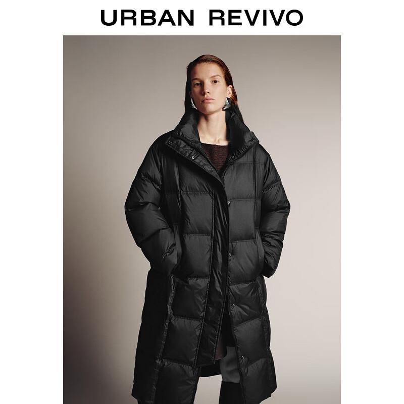 UR 2025 Winter Women's Stand Collar Long Down Jacket