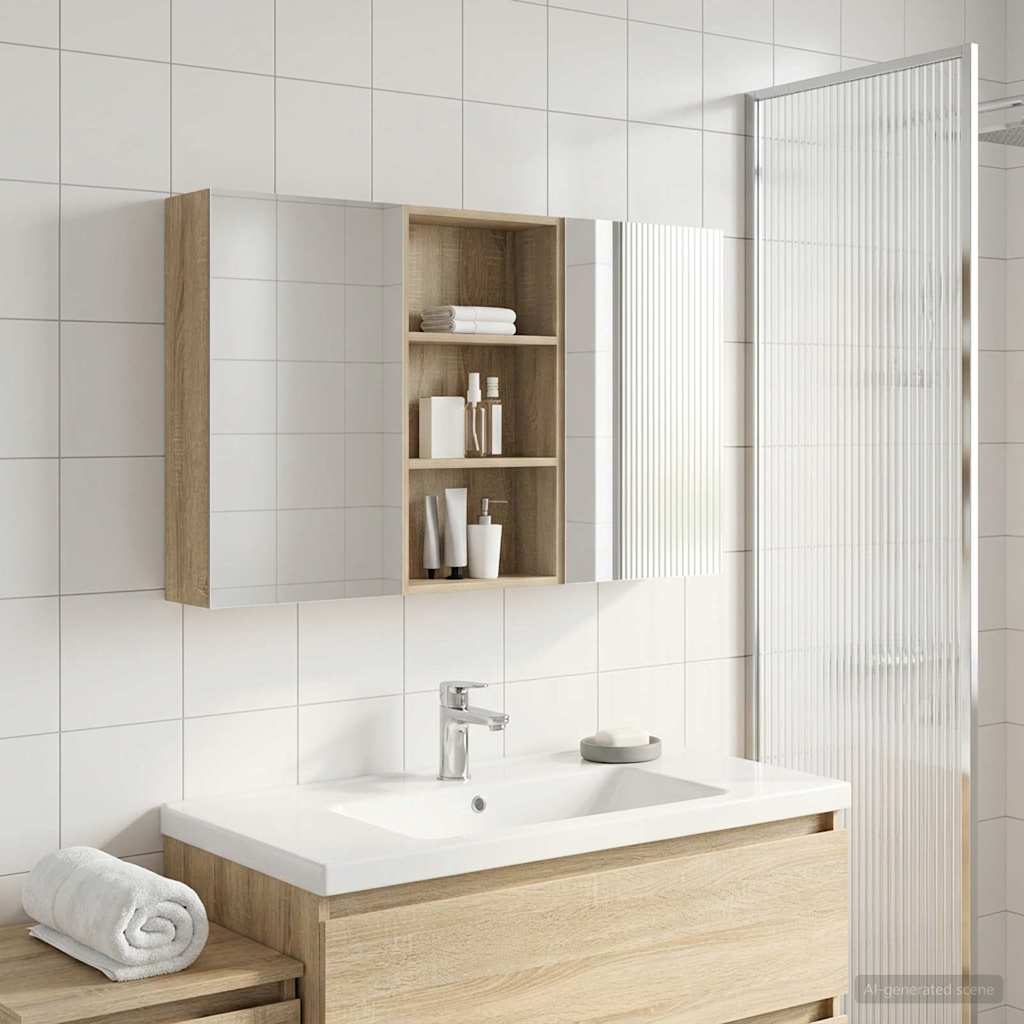 Bathroom Cabinet Set 3 Pcs 140 X 14.5 X 70 Cm Particleboard