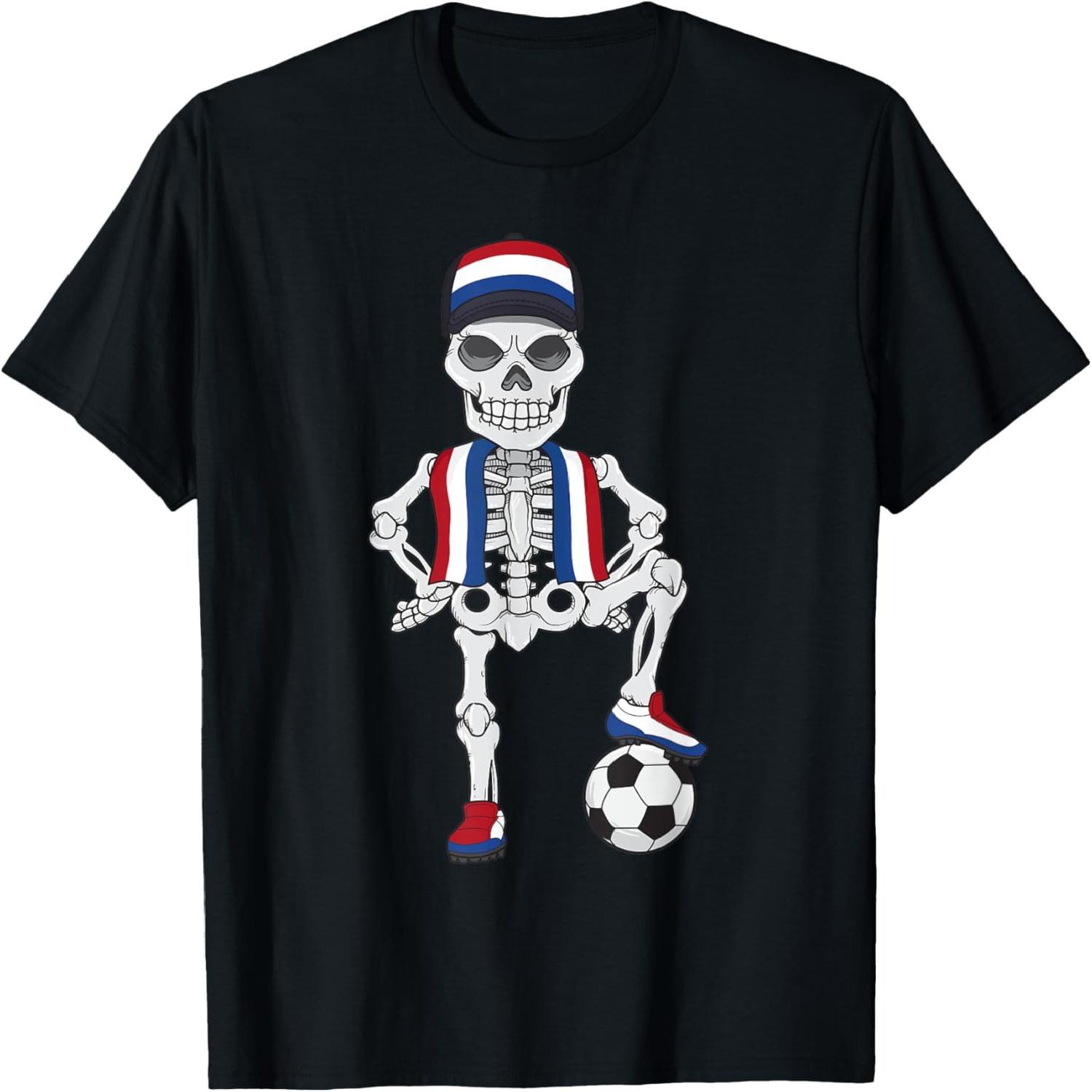 Gift for Dutch Football Team Skeleton Fan Team T-Shirt S разноцветный