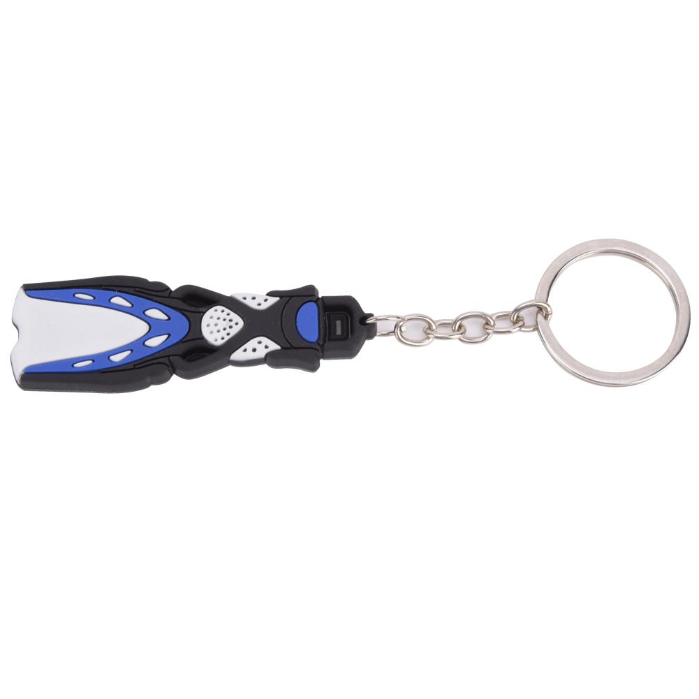 PVC Diving Theme Key Unique Short Flipper Shape Keychain Fin Key Gift