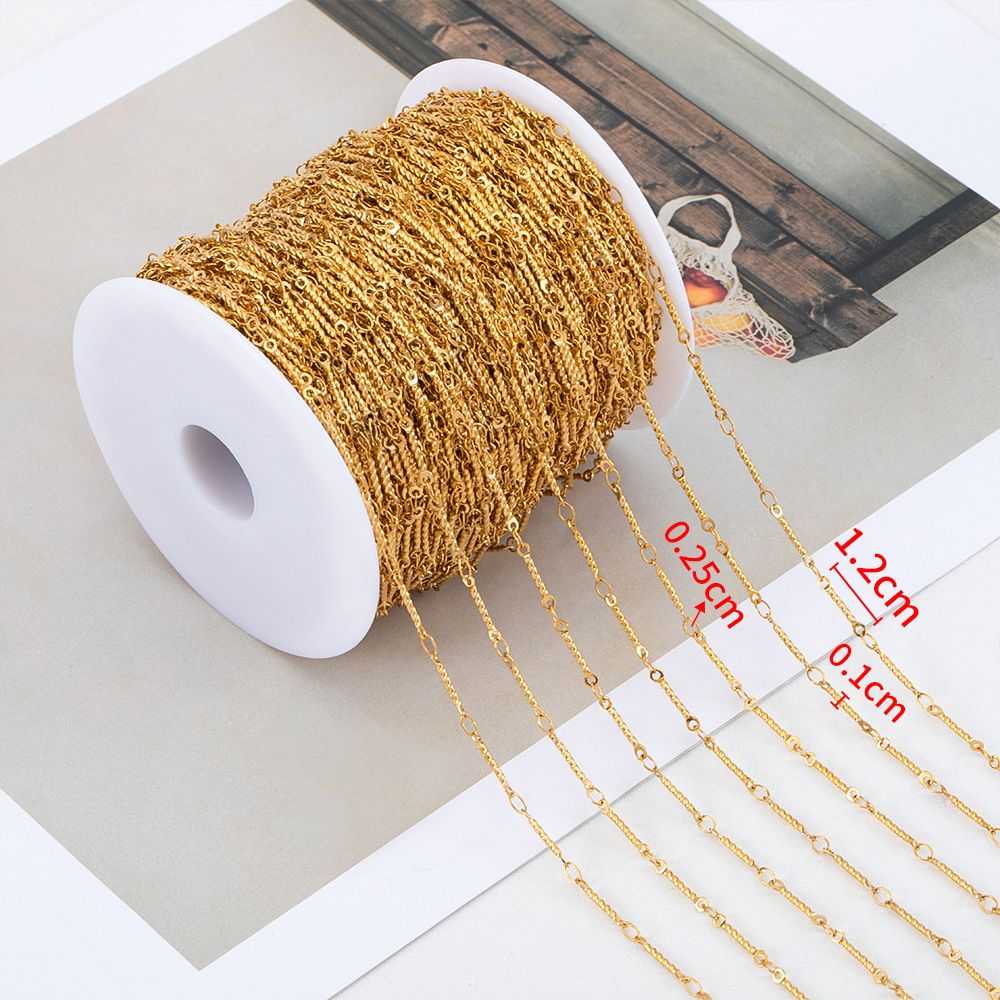 No Fade 1Meter Silver Color Stainless Steel Link Chains DIY Chain for Needlework Necklaces Bracelets Jewelry Making Accessories