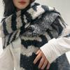 Autumn and winter fashion zebra pattern shawl women's versatile thickened warm scarf new imitation cashmere high-end shawl scarf