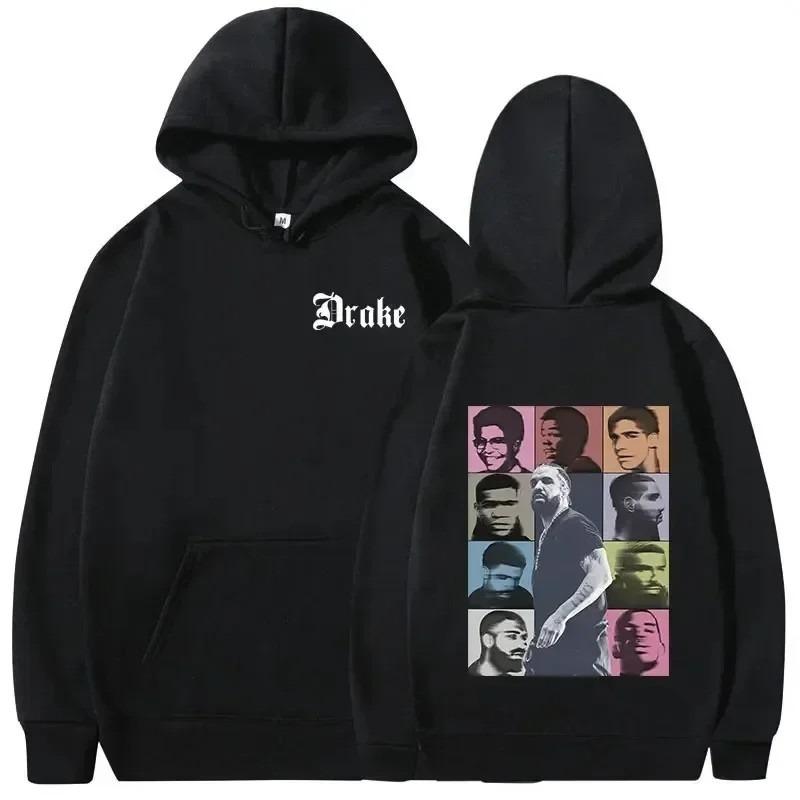 Rapper Drake Music Album Cover Graphic Hoodies Men's Fashion Hip Hop Vintage Sweatshirts AutumnWinter Fleece Warm Pullovers